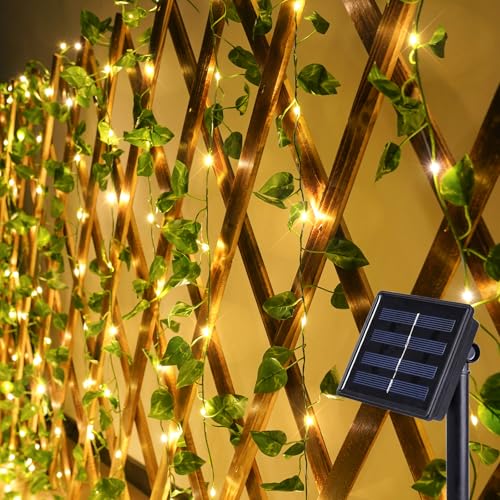 suddus Solar Pothos String Lights 33ft 100LED Vines with Lights Warm White - color: Pothos, size: 33Ft*1pack