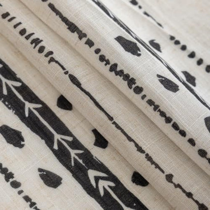 Black Boho Linen Curtains for Living Room 63 Inch Length 2 Panels - color: Black, size: 52"W x 63"L (Pack of 2)
