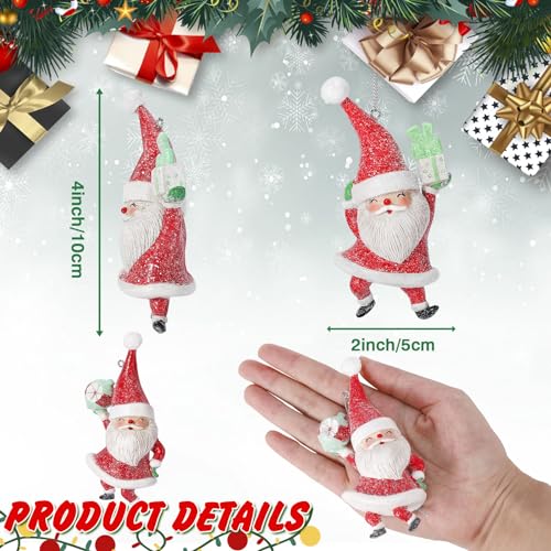 EnrichFun 2026 Figurines Christmas Decorations Resin Décor for Tree Hanging Ornament, Holiday Winter Indoor Home Table Decor Xmas Gifts, Santa Claus 2-Pack, 4 in - color: Santa Claus