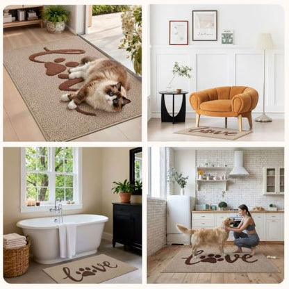 Bulijojo Dirt Trapper Door Mat, 24"x36" Non Slip Entrance Mat Beige - color: Beige, size: 2' x 3' (Rectangular)
