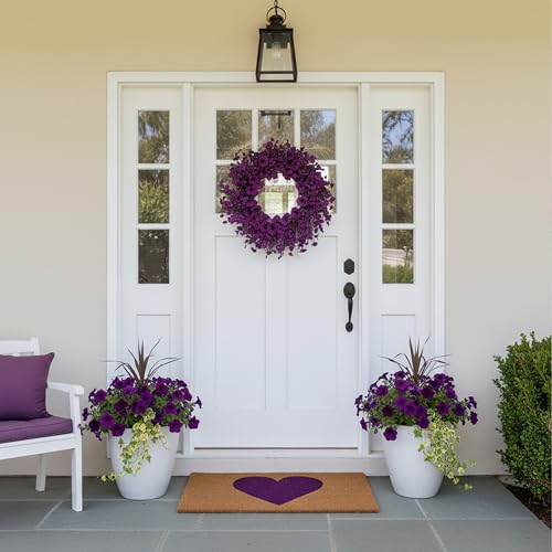 Calloway Mills Madison Heart Doormat (Purple, 24" x 36") - color: Purple, size: 2' x 3' (Rectangular)
