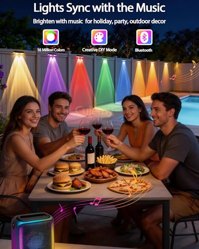 Outdoor Deck Lights 16 Pack, 100ft Smart RGB Outdoor Lights, APP - size: 100Ft-16Pack
