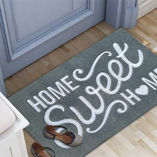AAZZKANG Gray Doormat Outdoor 36"x24" with Non Slip Rubber Backing Large Home Sweet Home Outside Inside Welcome Entrance Mat Easy to Clean - color: Dimgray, size: 24" x 36" (Rectangular)