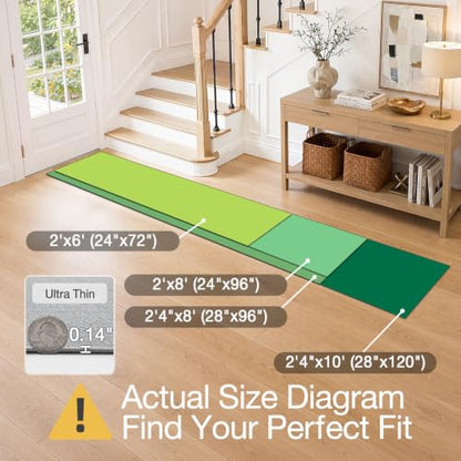 LUMI Ultra Thin Runner Rug for Hallway 2'x8', Entryway Rug, Light Gray - color: Gray - Light, size: 2' x 8' (24"x96")