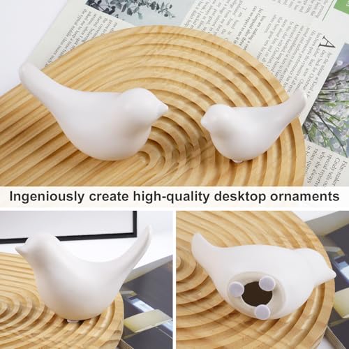 Notakia White Bird Figurines Set of 2 Small Bird Statues Home Decor - color: 2pcs White Birds