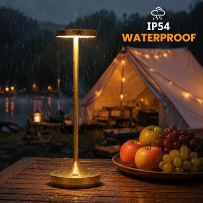 2 Pack Gold Cordless Table Lamps, Rechargeable 6000mAh, 72H Runtime - color: 2 Gold