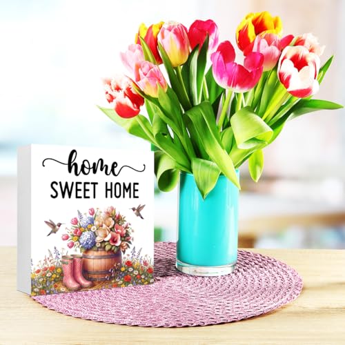 Home Sweet Home Wooden Box Tiered Tray Decor Sign - color: Home Sweet Home2