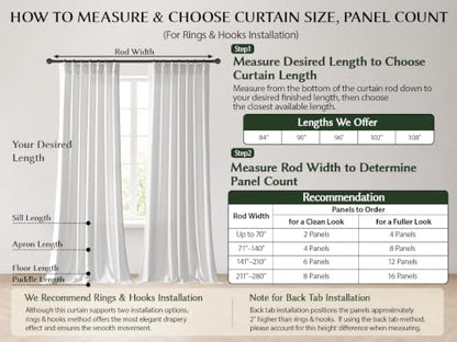 Semi Sheer Pinch Pleated Linen Curtains for Living Room 96 Inches, White - color: White, size: 40"W x 96"L (Pack of 2)