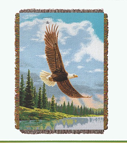 Northwest Hautman Brothers Wildlife Art Woven Tapestry Throw Blanket, 48" x 60", Into the Light - color: Into the Light