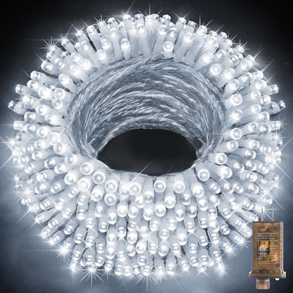 KNONEW 600ft 1500 LED Christmas Lights Outdoor String Light Cool White - color: Cool White, size: 600FT 1500 LED