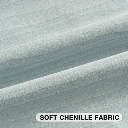 FUTEI Pack of 2 Chenille Striped Throw Pillow Covers 20x20 Inch,Grey Blue - color: Grey Blue, size: 20" x 20" (Pack of 2)