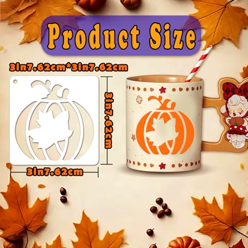 72 PCS Fall Stencils for Painting, 3x3 Inch Reusable Thanksgiving Stencils for Seasonal Home Art, Gourds Autumn Leave Turkey Thanksgiving Painting Templates on Wood, Window Door Decor DIY Decoration - style: 72PCS Thanksgiving