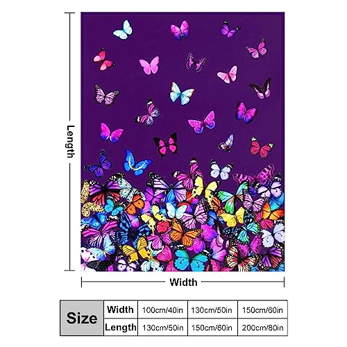 Butterfly Blanket Beautiful Butterfly Throw Blanket Ultra Soft Blankets Lightweight Cozy for Bed Couch Sofa 50"x40" - color: Butterfly 4, size: 50"x40"