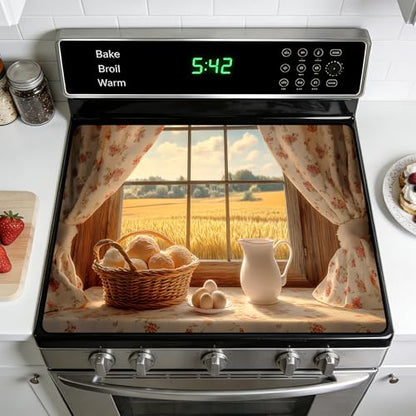 Versatile Stove Guard Mat for Electric Stoves - All-in-One Heat-Resistant Protector Mat, Non-Slip Kitchen Counter Mat 28''x20'' - color: F3078