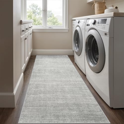 2x5 Runner Rug Non Slip, Washable Rug Runners for Hallways,Grey - color: Stripe-grey, size: 2' x 5' (Runner)