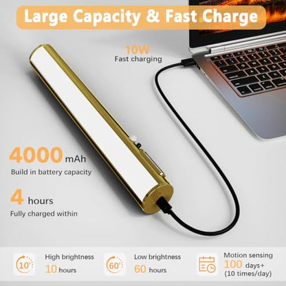 Motion Sensor Battery Operated Picture Light,Wireless Picture Light - color: Motion Sensor Antique Brass