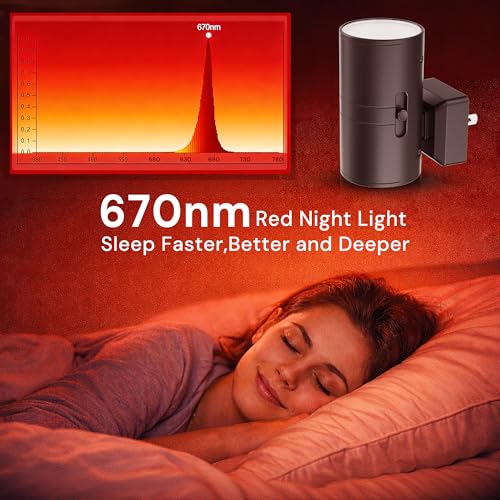 L LOHAS LED Red Night Light, Circadian Night Lights Plug into Wall, 2 Pack - color: Red, size: 2 Pack