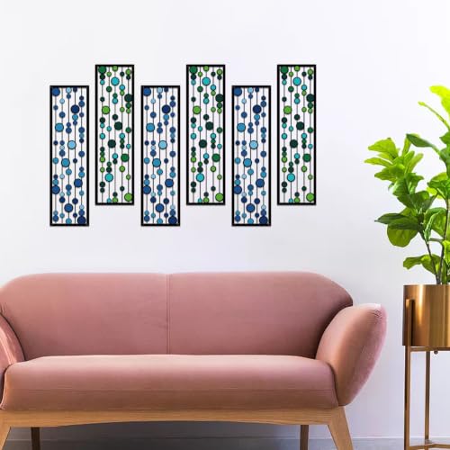 ShxTrade Geometric Metal Wall Decor - color: Blue
