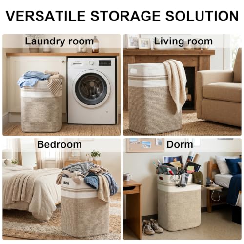 OIAHOMY Laundry Hamper Collapsible Laundry Basket Clothes Organizer Yellow - color: Yellow variegated, size: 16.5*13*22