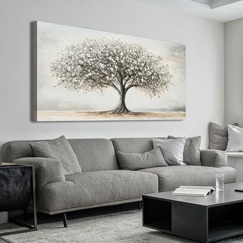 Large Canvas Tree of Life Wall Art Modern Black and White Wall Art 29"X58" - color: TB-Z, size: 58"L x 29"W