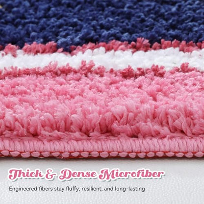 TRUEDAYS Sardine Bath Mat, Cute Bath Mat for Bathroom 20x30 Inch, Pink - color: Pink, size: 20x30 inches (Rectangular)