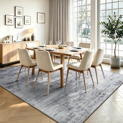 Toneed 4x6 Feet Washable Area Rugs for Bedroom Living Room, 48"x72" Grey - color: Light Neutral Gray, size: 4' x 6' (Rectangular)