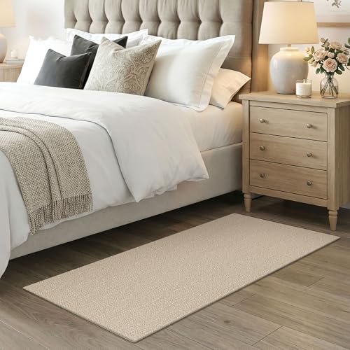 EARTHALL Washable Runner Rug, Non Slip Backdoor Rug, 2x4 Ft, Sand/Beige - color: Sand/Beige, size: 2' x 4' (Rectangular)