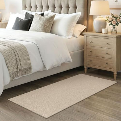 EARTHALL Washable Runner Rug, Non Slip Backdoor Rug, 2x4 Ft, Sand/Beige - color: Sand/Beige, size: 2' x 4' (Rectangular)