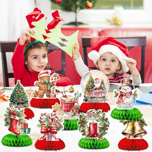 Christmas Party Centerpieces, Christmas Honeycomb Centerpieces for Table - style: Santa Claus