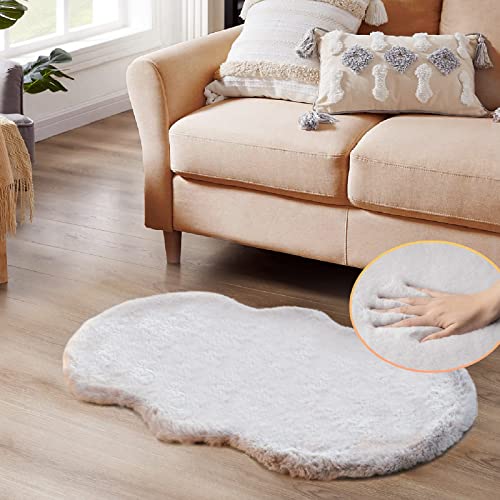 ORINOVA Grey Runner Fuzzy Rug for Bedroom Washable Fluffy Nursery Rugs for Living Room Cute Room 2x4 Rug - color: Grey, size: 2' x 4' (Oblong)