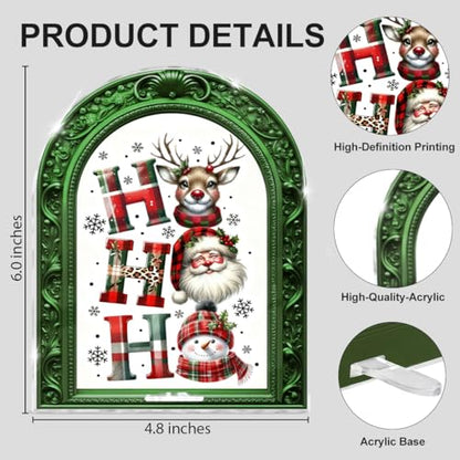 Funny Santa Laughter Framed Christmas Sign Table Decorations - color: HOHO1