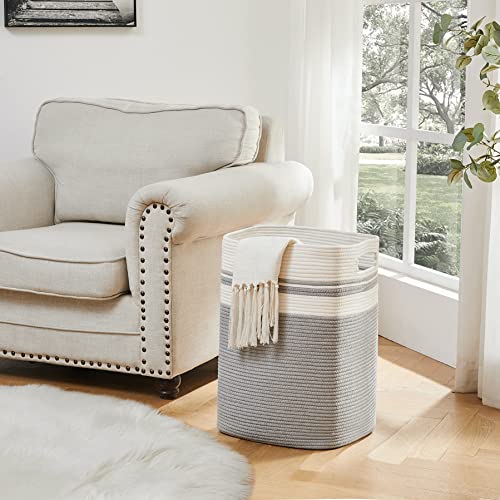 OIAHOMY Laundry Hamper Collapsible Laundry Basket Clothes Organizer Gray - color: Gray, size: 16.5*13*22