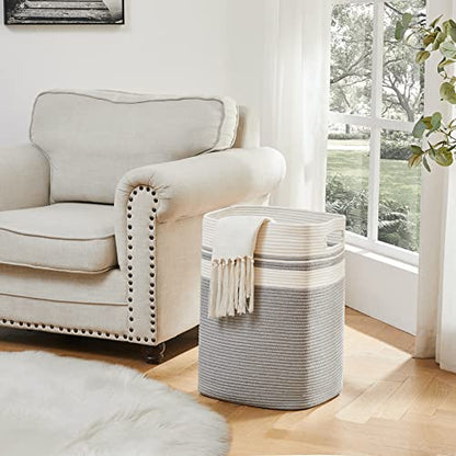 OIAHOMY Laundry Hamper Collapsible Laundry Basket Clothes Organizer Gray - color: Gray, size: 16.5*13*22