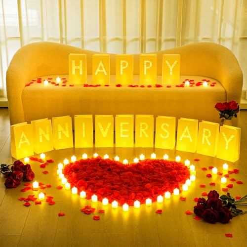 Aurelema 6088 Pcs Happy Anniversary Light up Letters Sign Sets - style: Happy Anniversary