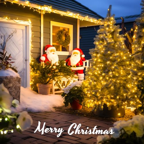 JMEXSUSS 500 LED Christmas Lights Outdoor, 8 Modes Christmas Tree Lights - color: Warm White, size: 500 LED