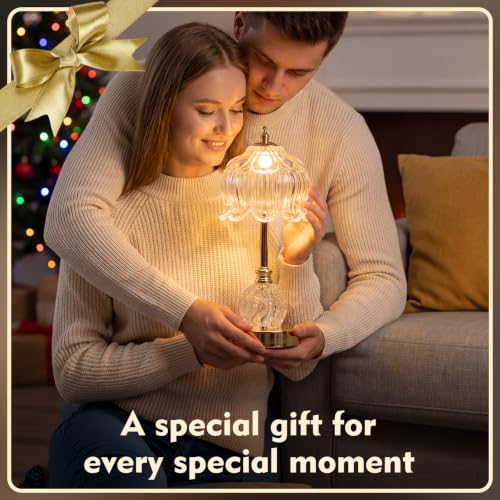 Flower Battery Operated Rechargeable Lamp Cordless, Lily, Clear - color: Clear-Lily