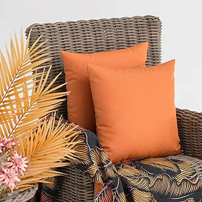 JMGBird Outside Pillows Patio Pillows Outdoor Throw Pillow with Insert - color: Orange
