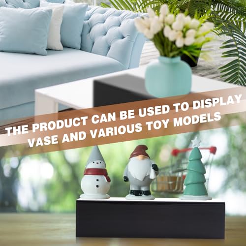 Chunful Black Acrylic Display Box Riser, 16" L x 6" W x 4" H Pedestal Stand - size: 16" W X 6" D X 4" H
