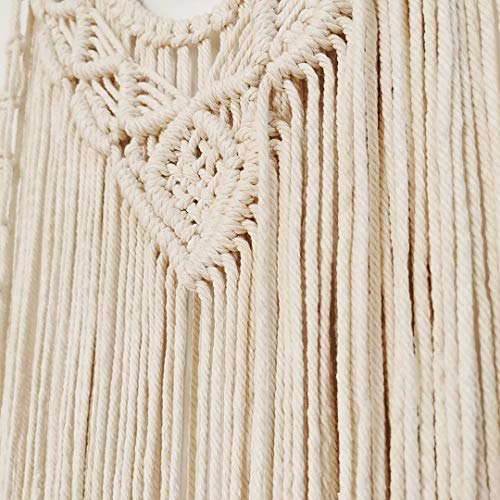 simpleSS Macrame Wall Hanging Boho Macrame Tapestry Woven Home Decor Wall Pediment - Beautiful Apartment Bedroom Dorm Room Decoration (15.7” W×27.5” L)