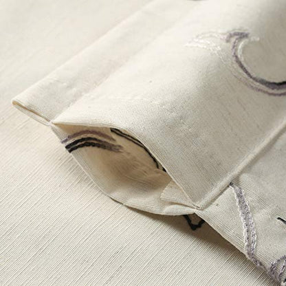 VOGOL Gray Vine Embroidered Tier Curtains, 30 x 36 Inches, 2 Panels - color: Grey, size: 30"W x 36"L (Pack of 2)