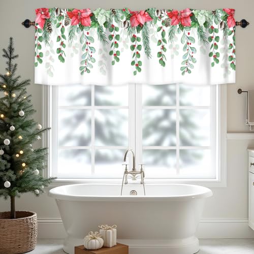 Christmas Tree Window Valance 1 Panel, Window Treatment 42x12 in - color: Christmas Tree, size: 42"W x 12"L (Pack of 1)