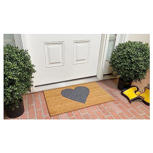 Calloway Mills Madison Heart Doormat (Gray, 17" x 29") - color: Grey, size: 1'5" x 2'5" (Rectangular)