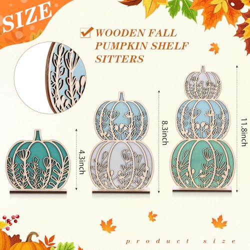 Leinuosen Fall Pumpkin Decor, Single Sided Pattern, Gradient Blue - color: Gradient Blue, style: Single Sided Pattern