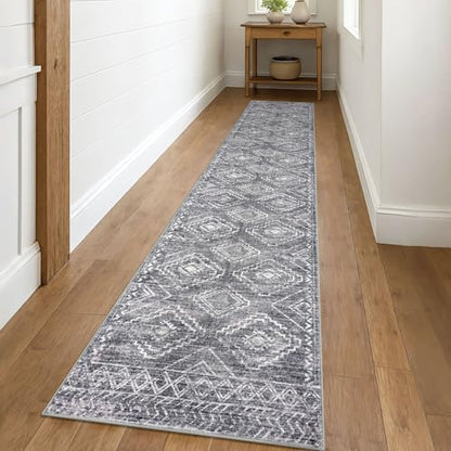 KILOCOCO Hallway Runner 2x10 ft Washable Runner Rug Non Slip, Grey - color: Grey, size: 2' x 10' (Runner)