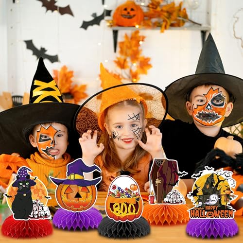 10Pcs Halloween Honeycomb Centerpieces Table Toppers Decoration - style: Halloween Style