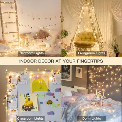 suddus Christmas String Lights 100 LED Connectable Fairy Lights Warm White - color: Warm White Linkable, size: 100LED