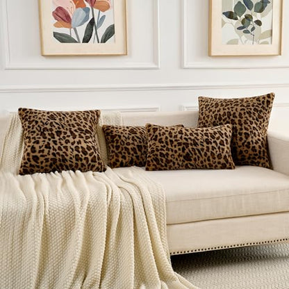 GALMAXS7 Cheetah Pillow Covers Leopard Throw Pillow Covers Set of 2, 16x16 - color: Cheetah, size: 16" x 16" (Pack of 2)