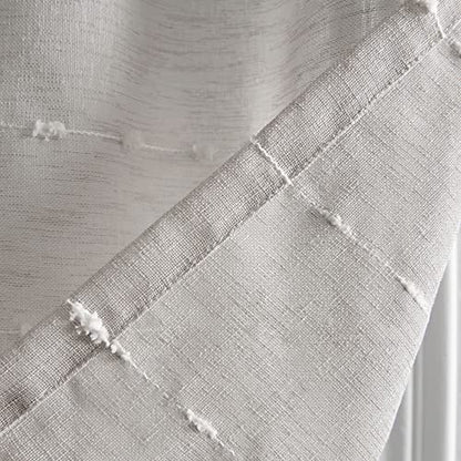 Lush Decor Farmhouse Textured Sheer Window Curtain Valance, 52"W x18"L, Gray - color: Grey