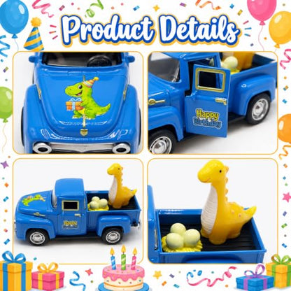 Dinosaur Birthday Pickup Truck - Dino Birthday Party Decorations - color: Blue-dinosaur