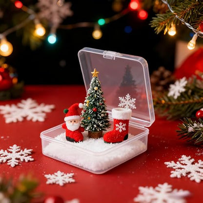 LJY 16 Clear Square Plastic Boxes, 3.3 x 3.3 x 1.1 in for Craft Kits - color: Transparent, size: Single Size (3.3 x 3.3 x 1.1 inch)